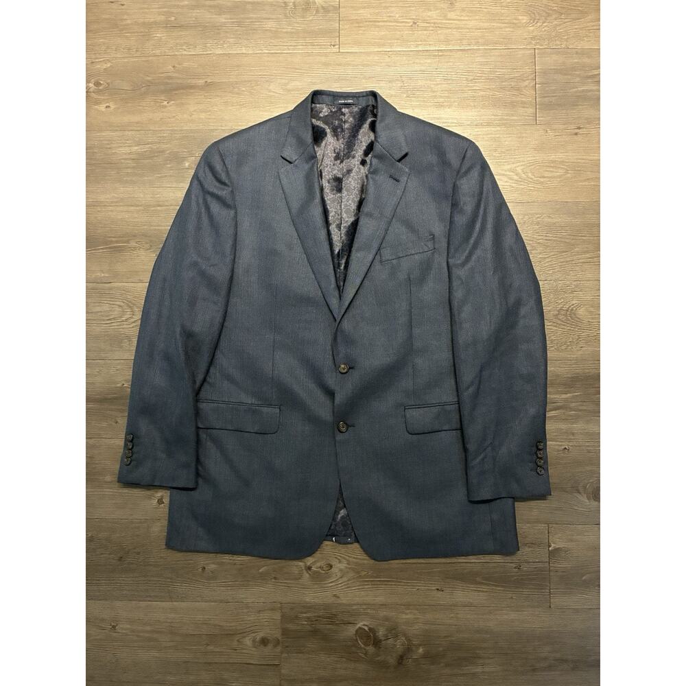 Polo Ralph Lauren Blazer Mens 46R Blue Label Dillards Sport Coat Silk Wool VTG